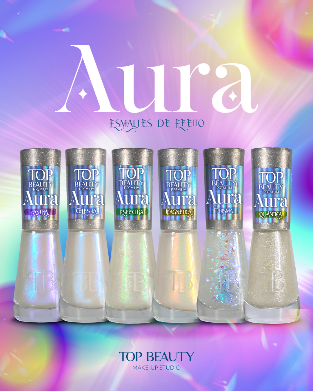 COLEÇÃO COMPLETA - AURA (06 ESMALTES)