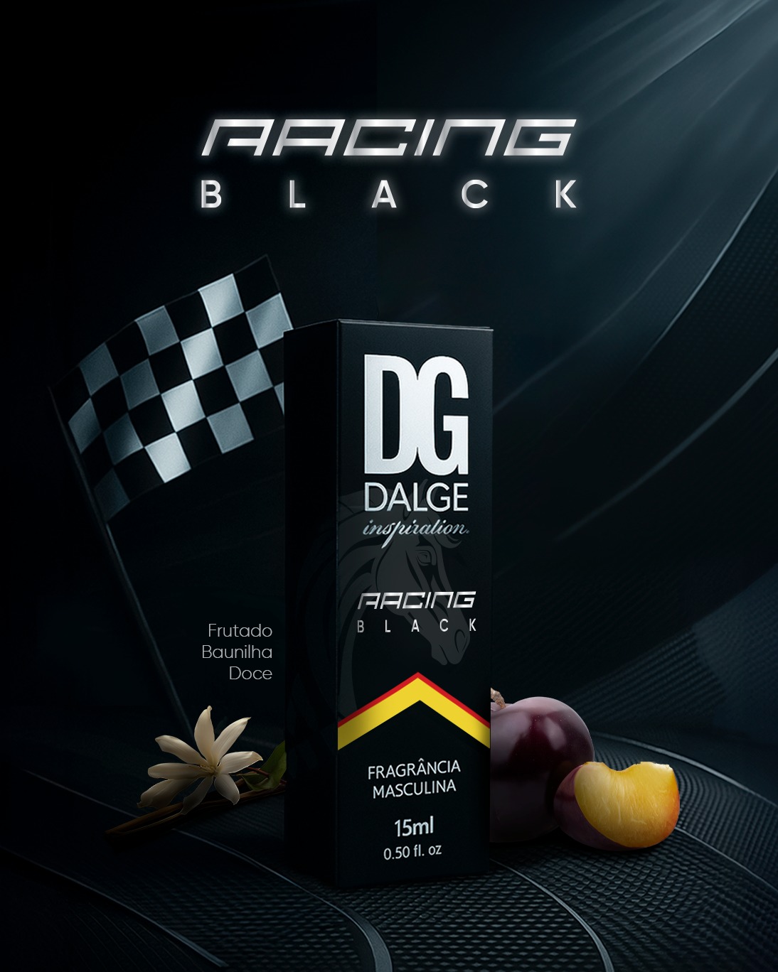 Perfume Desodorante Dalge 15ml RACING BLACK