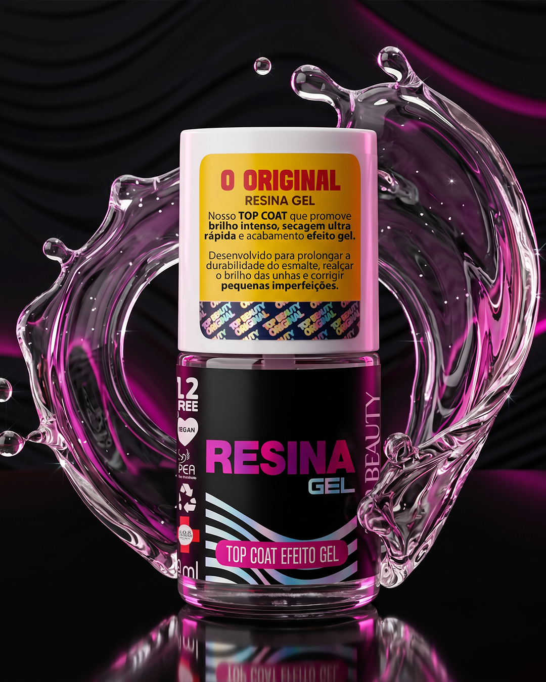 Top Coat SOS Unhas - Resina Gel
